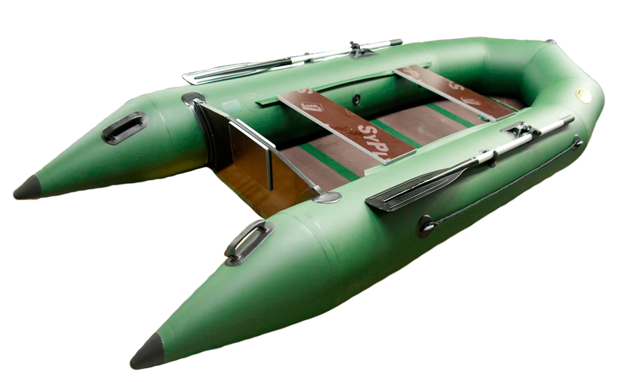 Надувная лодка Гелиос-33МК Зеленая (Helios)
